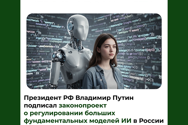 Президент РФ Владимир Путин подписал законопроект о регулировании больших фундаментальных моделей ИИ в России